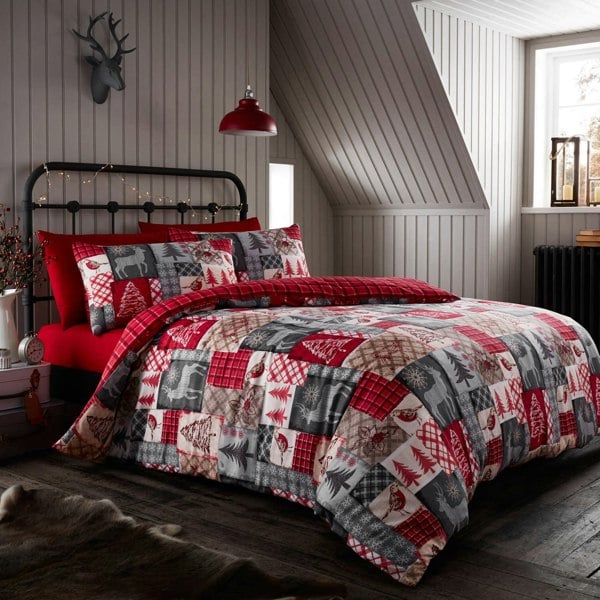 Christmas Patchwork Bedding - Happy Linen Company