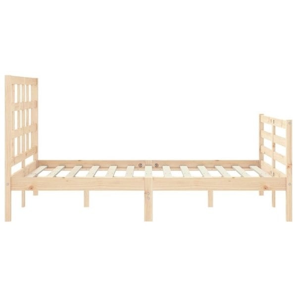 Berkfield Bed Frame with Headboard 140x200 cm Solid Wood