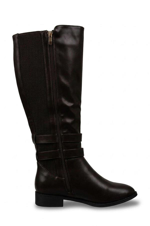 Raquel Knee High Riding Boots - Brown