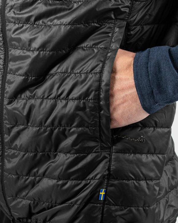 Fjallraven Abisko Mens Padded Gilet - Black 550 | CHO | Designer Mens Padded Gilets