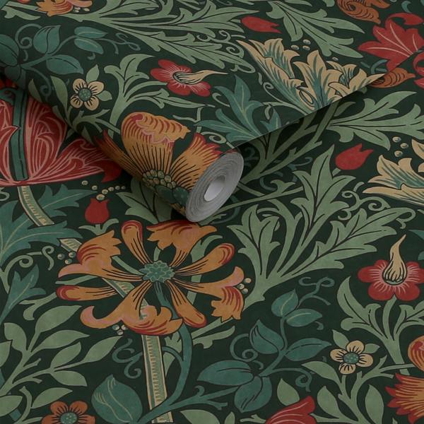 William Morris at Home Compton Privet Green Wallpaper