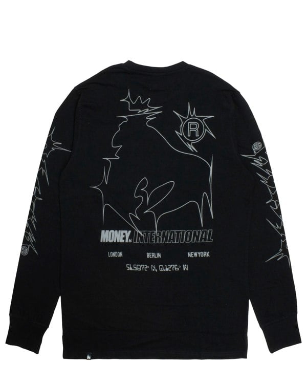 Money Sig Ape Barb Long Sleeve Tee - Black