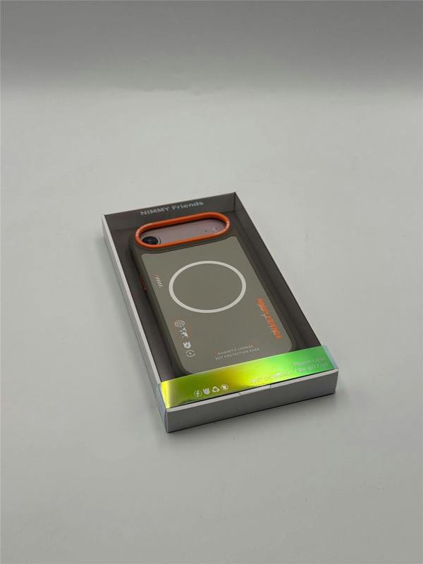 Nimmy Friends Nimmy Cool & Cute 2.0 Case with MagSafe for iPhone 17 Air 6.5" Grey Orange - N-YJKM-CX2.0-IP17-AIR-05-A