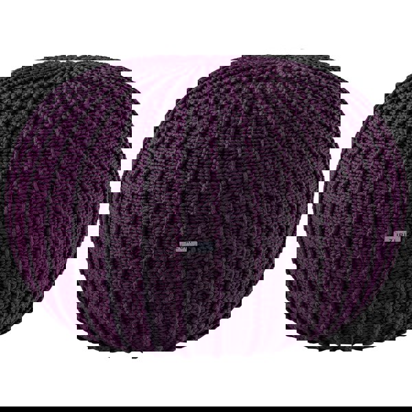 Zuri House Knitted pouffe, Large | AUBERGINE