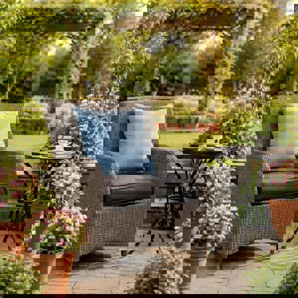 Scatter Cushions WATERPROOF (18"x18") - Garden Outdoor Sofa Cushions Pillows UK Made SKY BLUE The Garden Furniture Shop