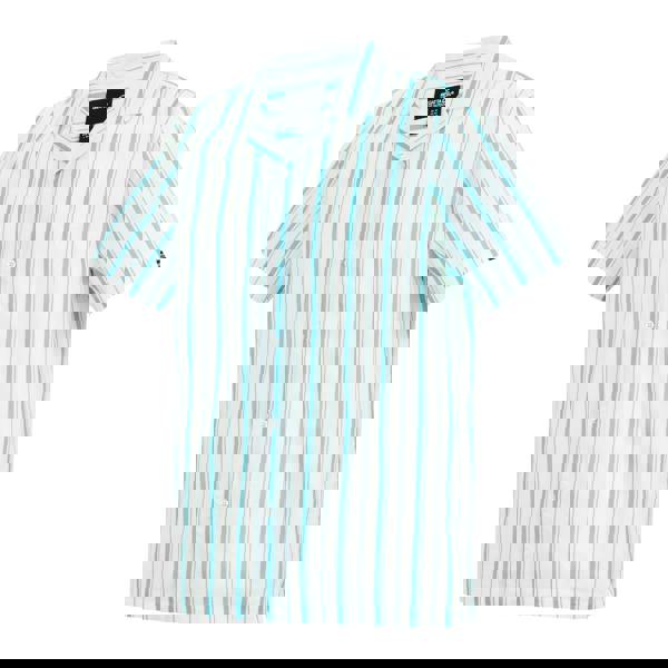 Regatta Mens Hadlin Striped Shirt - White/Nordic Blue - 