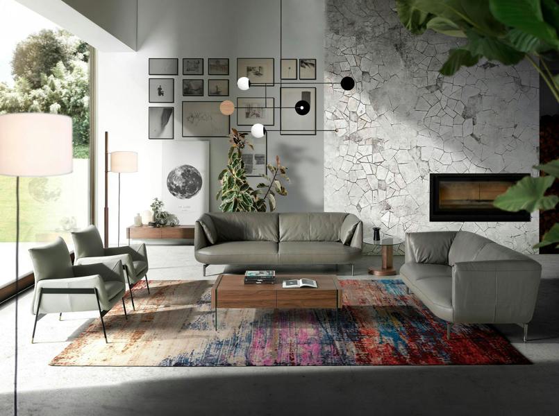 Angel Cerdá Walnut and Tempered Glass TV Stand 3085