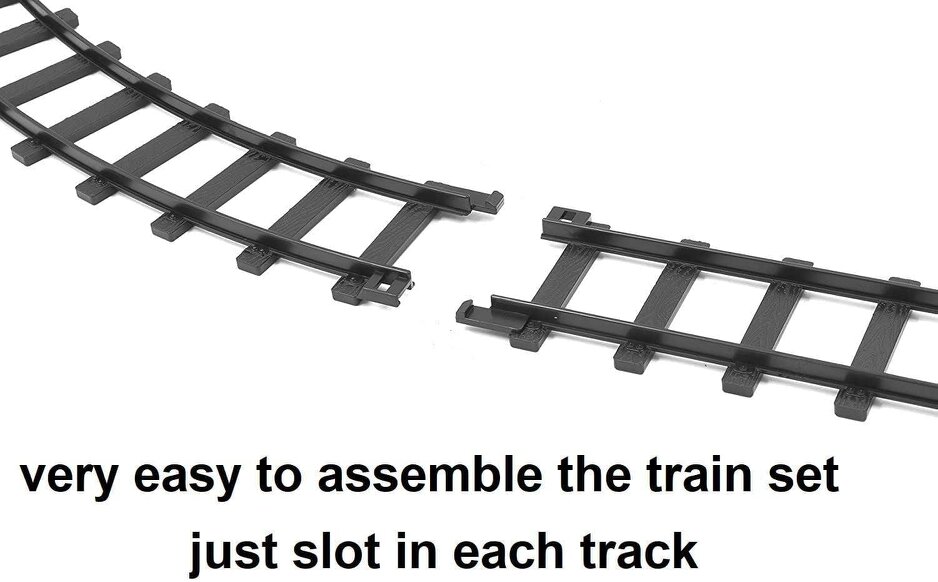 MANTRARAJ 12pcs Christmas Train Set Track Deluxe Musical Sound Light Around Tree Decoration Xmas
