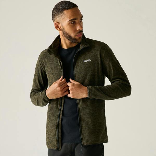 Regatta Mens Harrow Full Zip Fleece Jacket - Dark Khaki - 