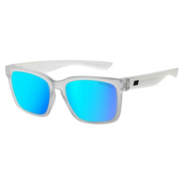 Dirty Dog GOAT - Satin Crystal Clear with Polarized Ice Blue Mirror Lens