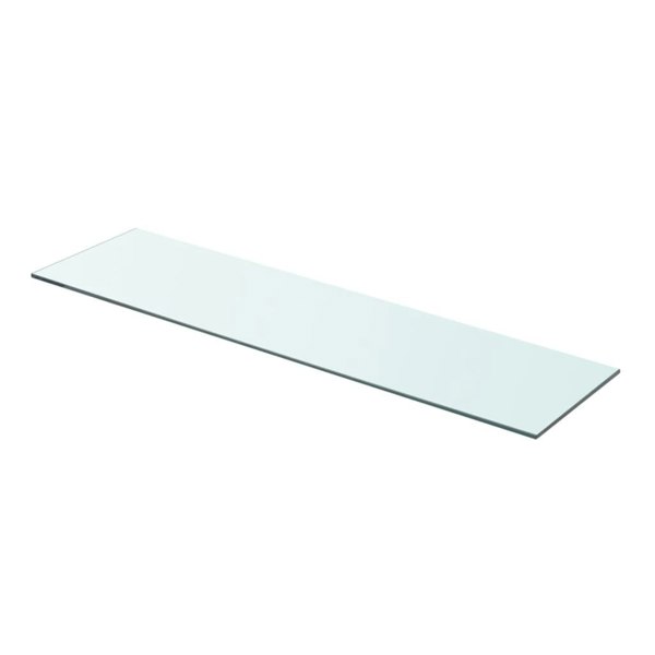 Berkfield Shelf Panel Glass Clear 80x20 cm