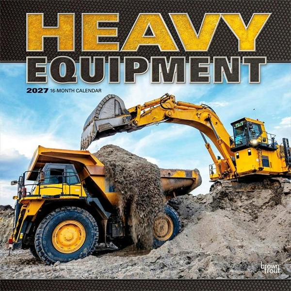 Heavy Equipment Calendar 2027, Wall Calendars, Month To View, Transport, Gift