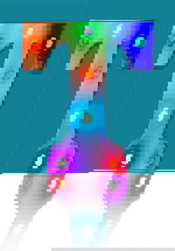 St Helens Battery Operated RGB Letter   With Remote Control Letter T