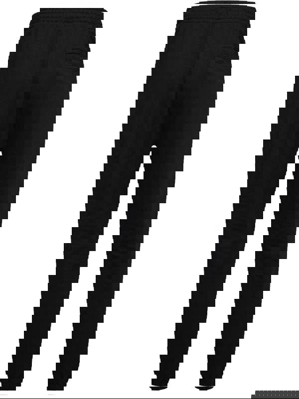 WorkTough Mens Cargo Stretch Fit Cordura Work Trouser Fleece Jogger, black work trousers with multiple cargo pockets and elasticated cuffs.