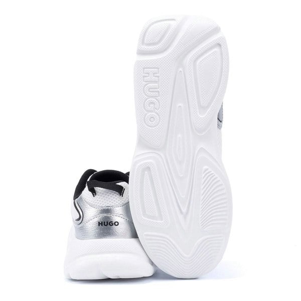 Hugo Women's LEON Tennis Trainers - Silver/White
