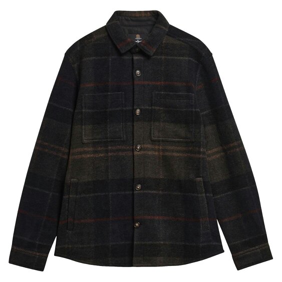 Barbour Woodlane Brushed Check Overshirt - Shadow Classic Tartan