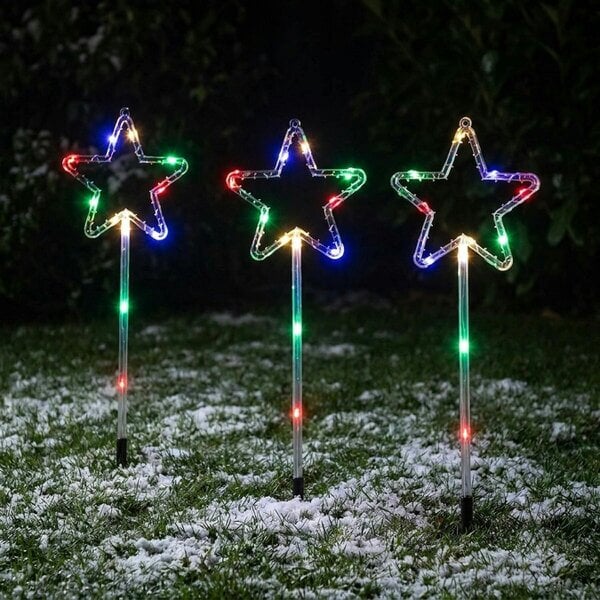 Garden Greatness Multi-Colour Star Battery Operated LED Garden Stake Light