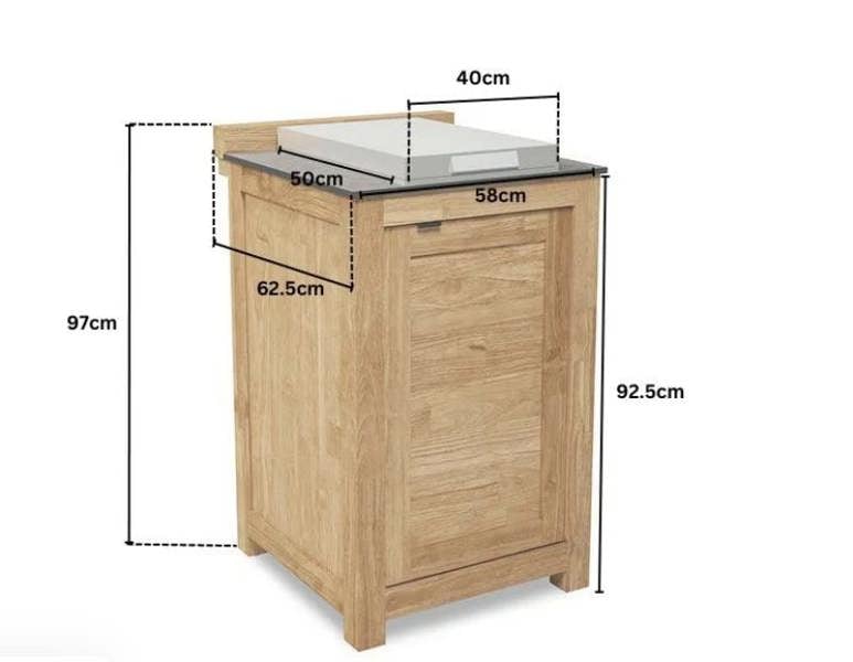 Ocean Designs Barletta Teak Kitchen Side Burner Unit