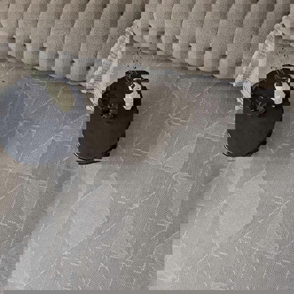 grey colour, abstract design, stain-resistant, Cosy comfort rug, non-static