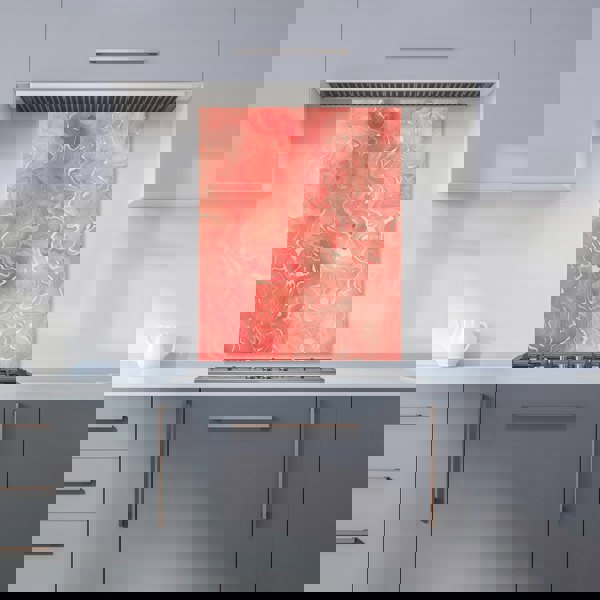Warren Reed - Designer Salmon Pink Marble Effect Kitchen Splashback