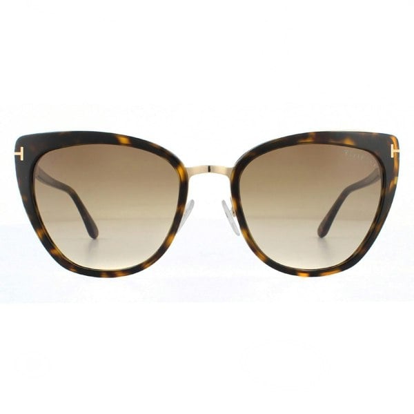 Tom Ford Sunglasses Simona FT0717 52F Shiny Dark Havana Brown Gradient