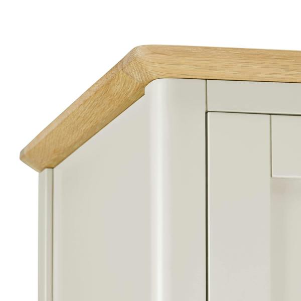 Statement Furniture Pembroke Double Wardrobe with Oak Top Modern 2 Door Wooden Storage