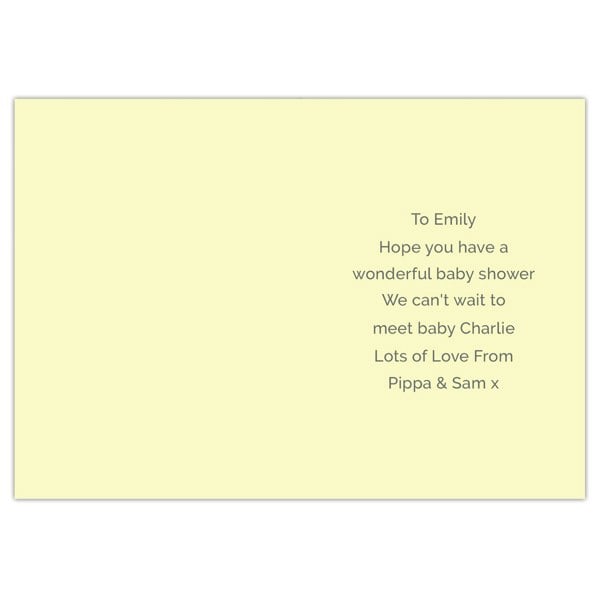 Personalised Memento Company Personalised Baby Shower and New Baby Card