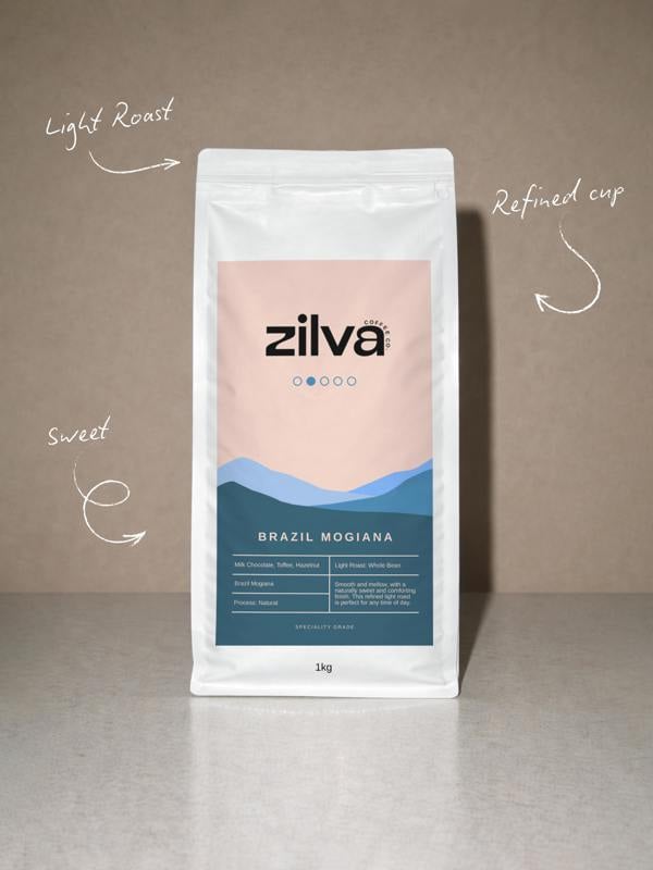Zilva Brazil Mogiana Speciality Coffee Beans - Light Roast - 1Kg