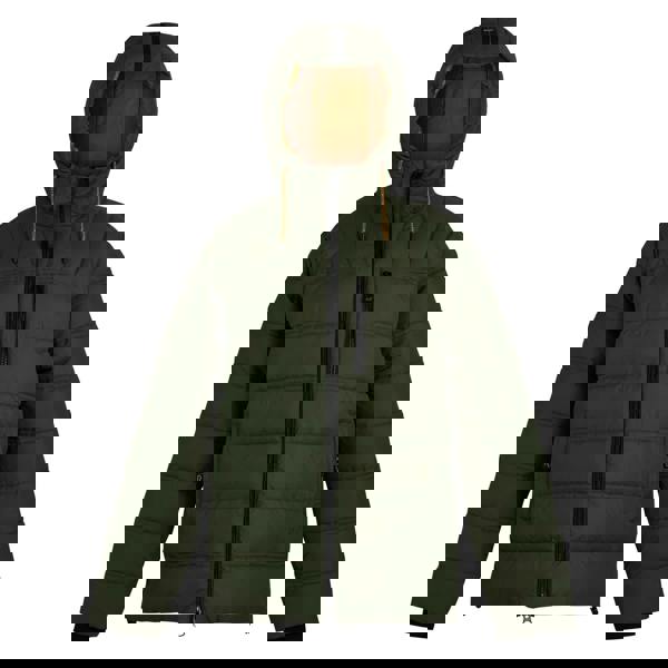 Regatta Mens Leeshaw Padded Jacket - Olive Night/Pumpkin Spice