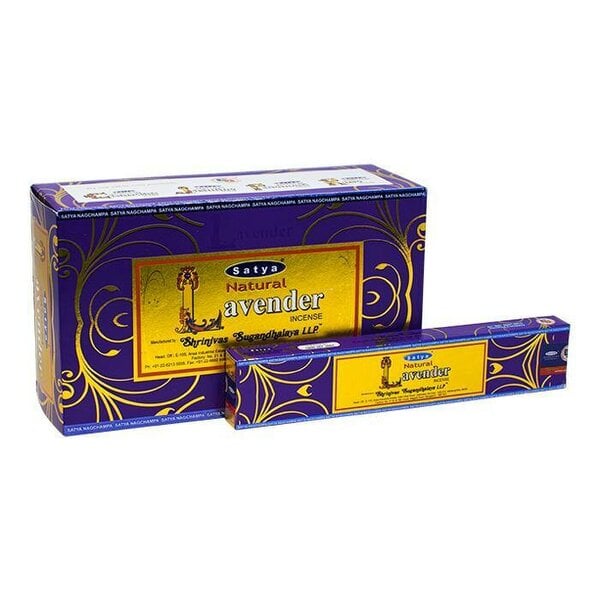 Satya Natural Lavender Incense Sticks, Pack of 12