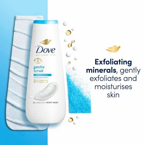 Dove Advanced Care Gentle Scrub Body Wash 24H Renewing Micromoisture 225ml