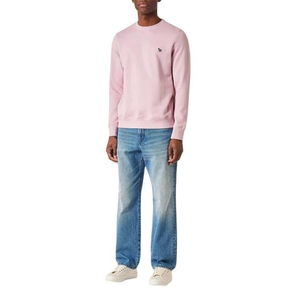 Paul Smith Mens Zebra Crew Neck Sweatshirt - Pink - 