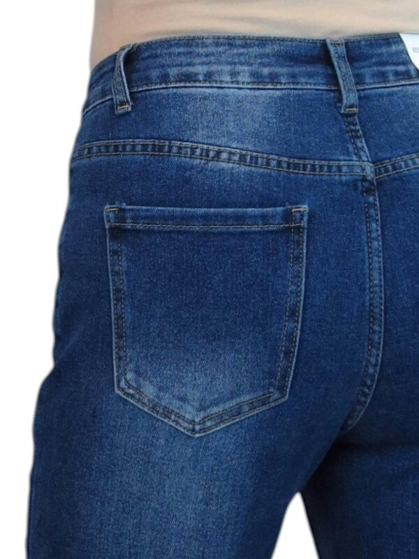 Paulo Due Women's High Waist Slim Straight Leg Stretch Denim Jeans