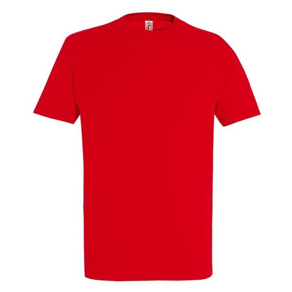 SOLS Mens Imperial Heavyweight Short Sleeve T-Shirt - Red