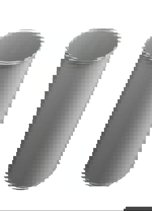 Durable Metal Round Waste Bin | Scratch Resistant Steel | 15L | Grey