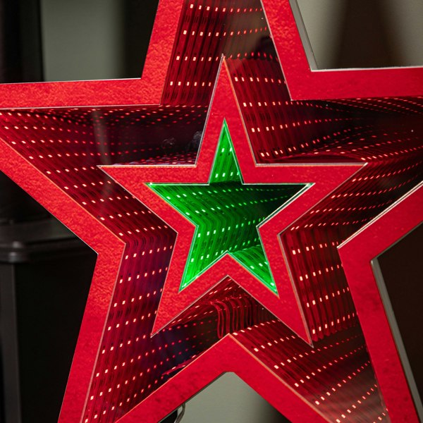 Samuel Alexander 47cm Light up Star Infinity Christmas Decoration with Red and Green LEDs