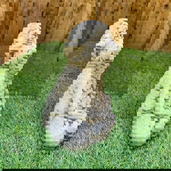 Magical Sitting Goblin  Stone Cast Statue Small Outdoor Ornament Garden Sculpture