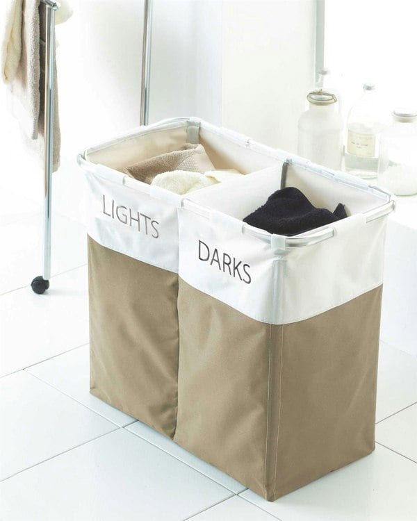 HomeSpace Direct Lights & Darks Laundry Hamper Storage Foldable