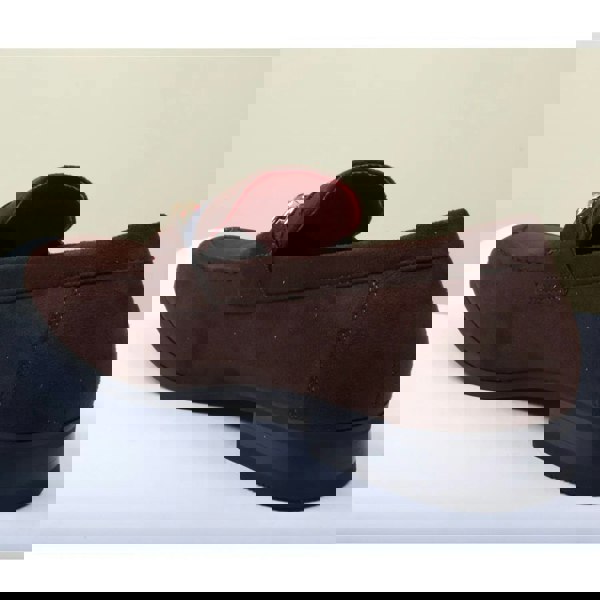 Dolcetto Men's Suede Leather Lined Gold Buckle Loafers