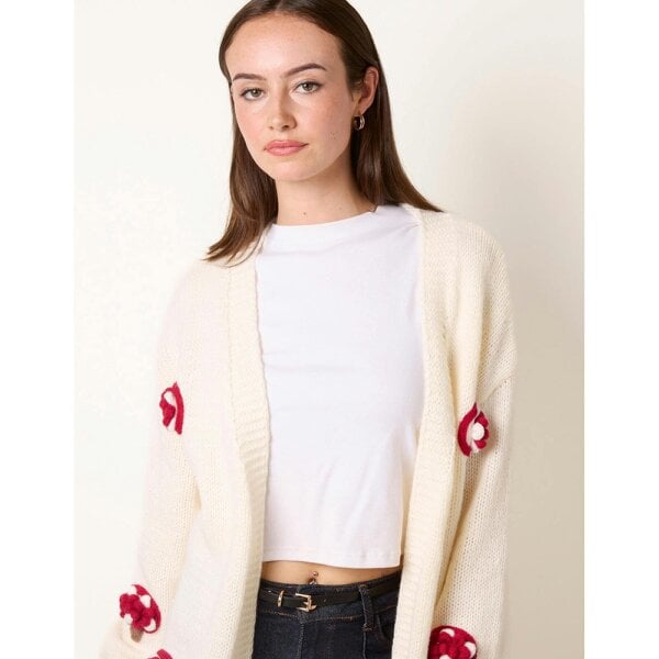 Blue Vanilla Mushroom Knit Cardigan