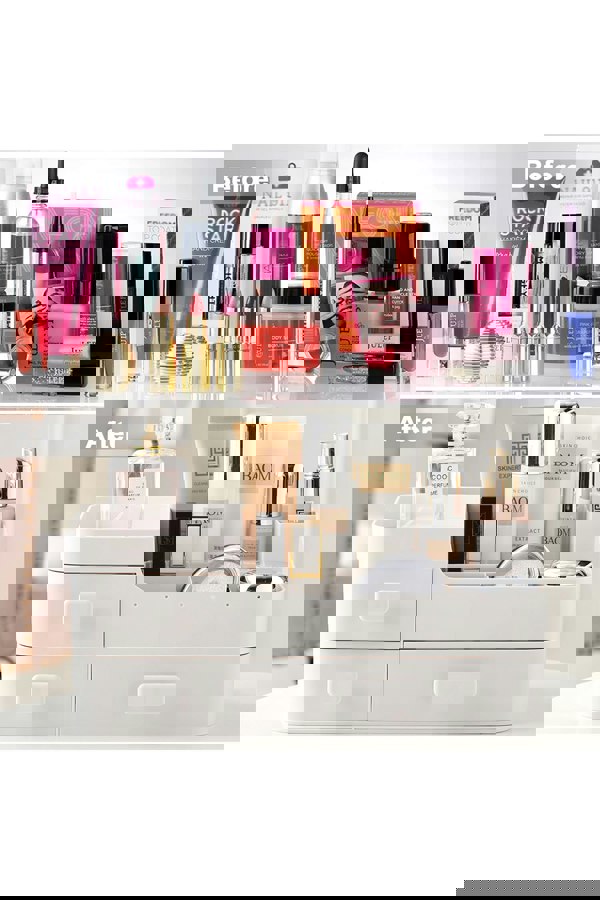 Living and Home Desktop Cosmetic Organizer Storage Box