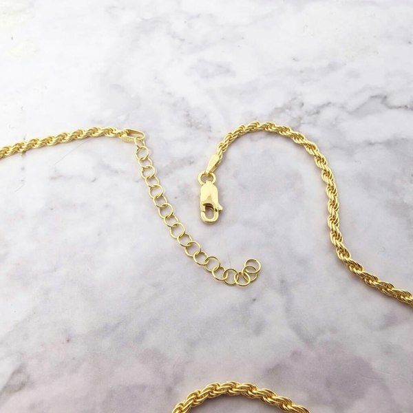 Gold Vermeil Citrine Birthstone Rope Necklace