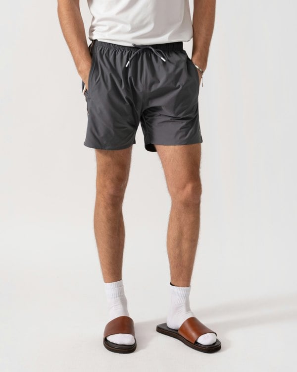 BOSS Orange Iconic Mens Swim Shorts - Dark Grey 025 main