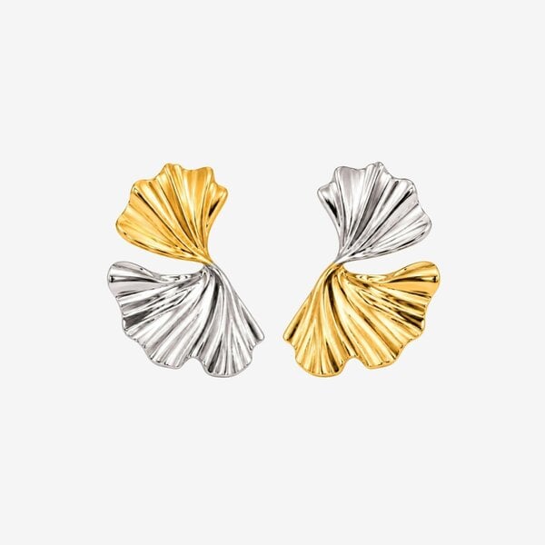 Uchi & Soto Kin Mixed Metals Sculptural Statement Earrings