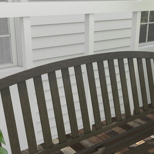 Wyld Haus Lilu Metal Brown 2 Seater Outdoor Garden Bench With Slatted Frame