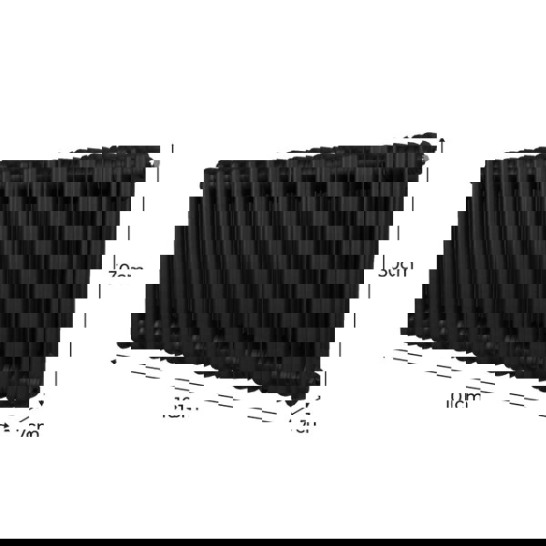 Monstershop Traditional 2 Column Radiator - 300 x 1012mm - Black