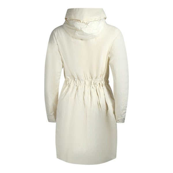 Parajumpers Eulalia Moonbeam White Hooded Padded Long Jacket S