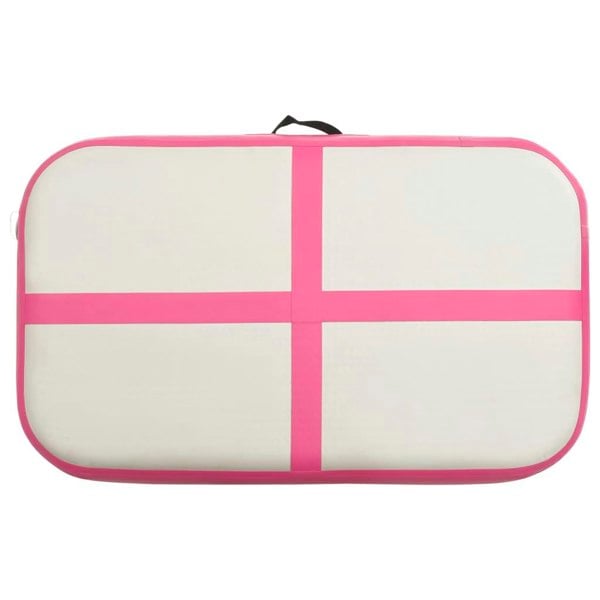 Berkfield Inflatable Gymnastics Mat with Pump 60x100x15 cm PVC Pink