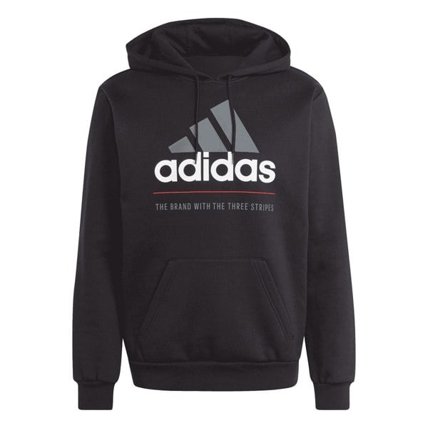 Adidas Mens Fleece Hooded Tracksuit - Black