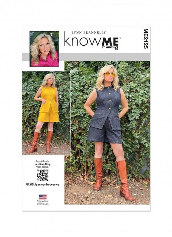 Know Me Sewing Pattern 2125, Waistcoats, Shorts for Women, Y5 (18-20-22-24-26) - Intermediate